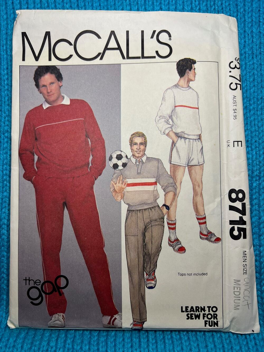 McCalls 8715 Sewing pattern Mens pants or shorts size Medium